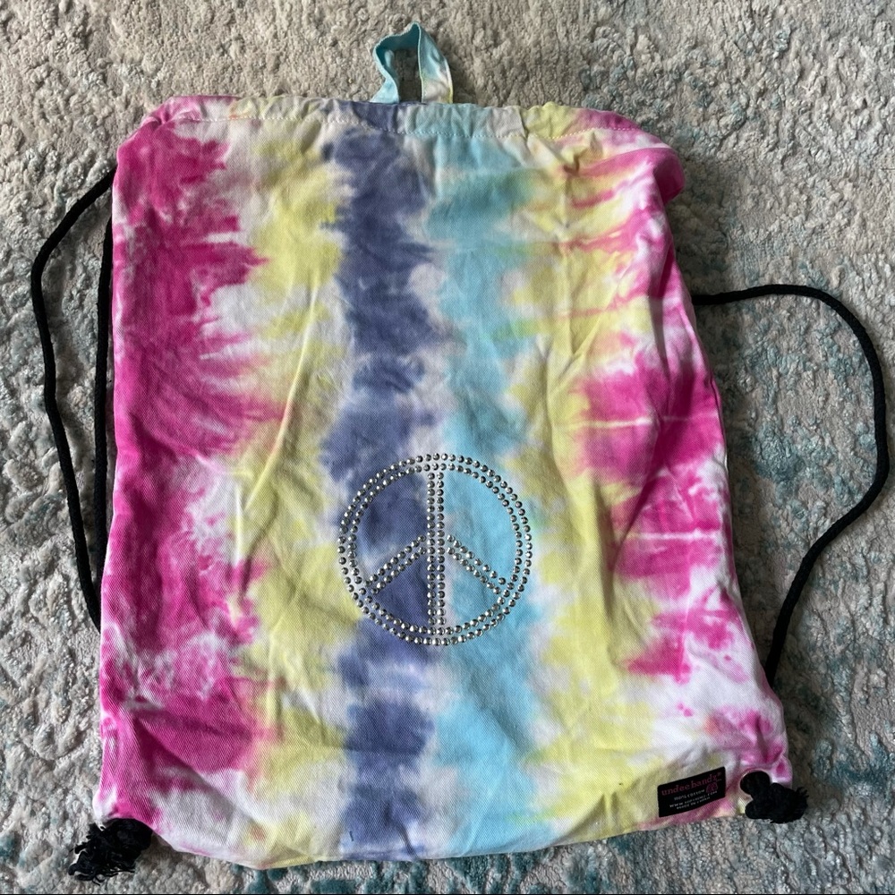 Tie Dye Peace Drawstring Bag